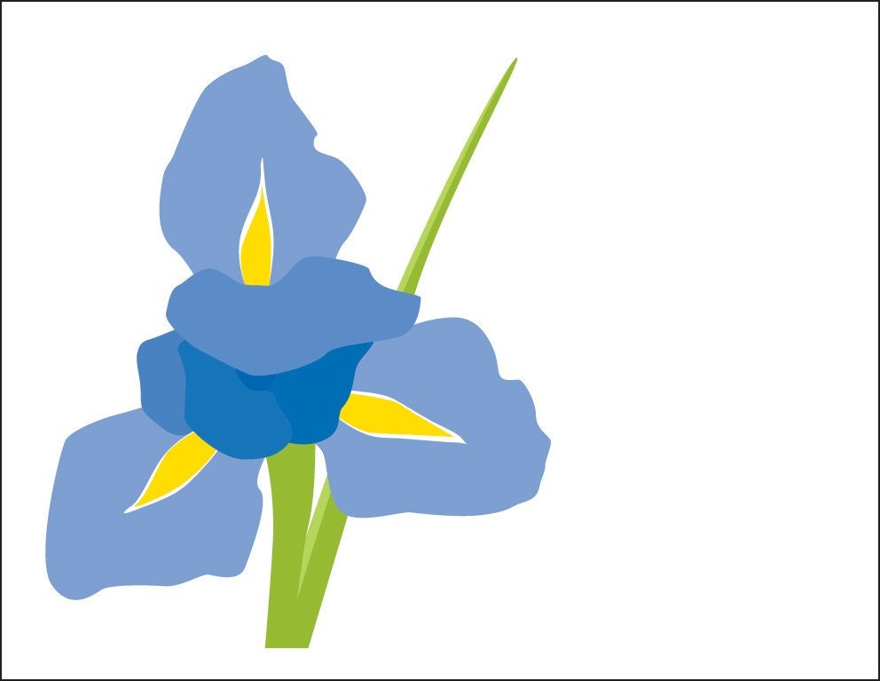 Blue Iris Notes (Set of 10)
