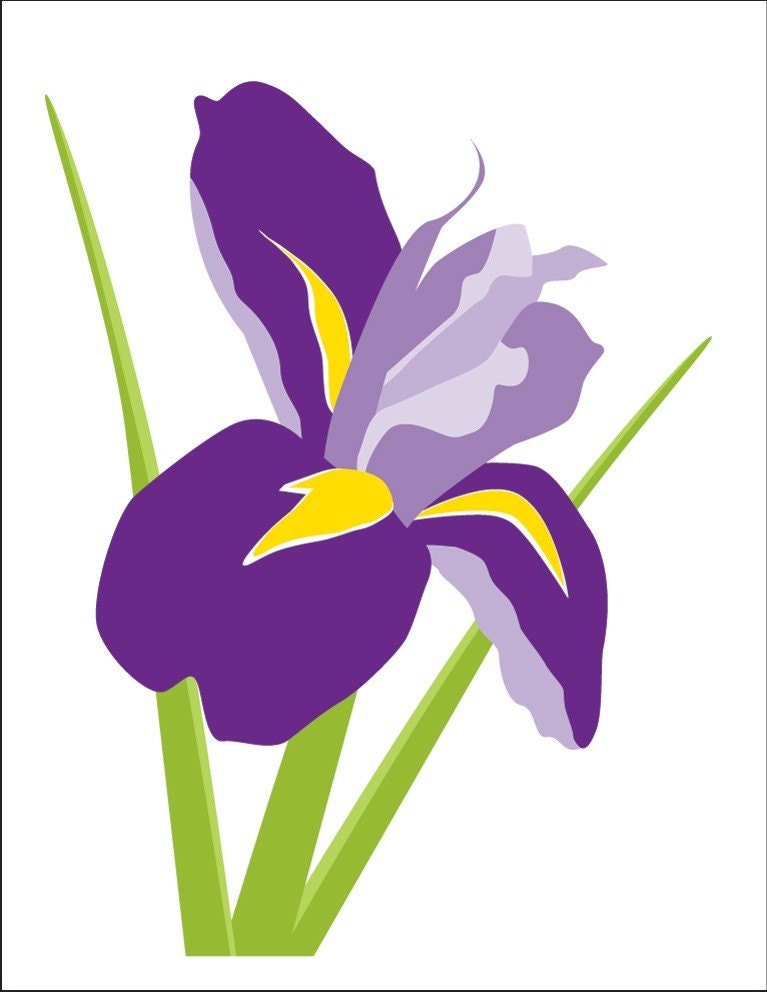 Purple Iris Notes (Set of 10)