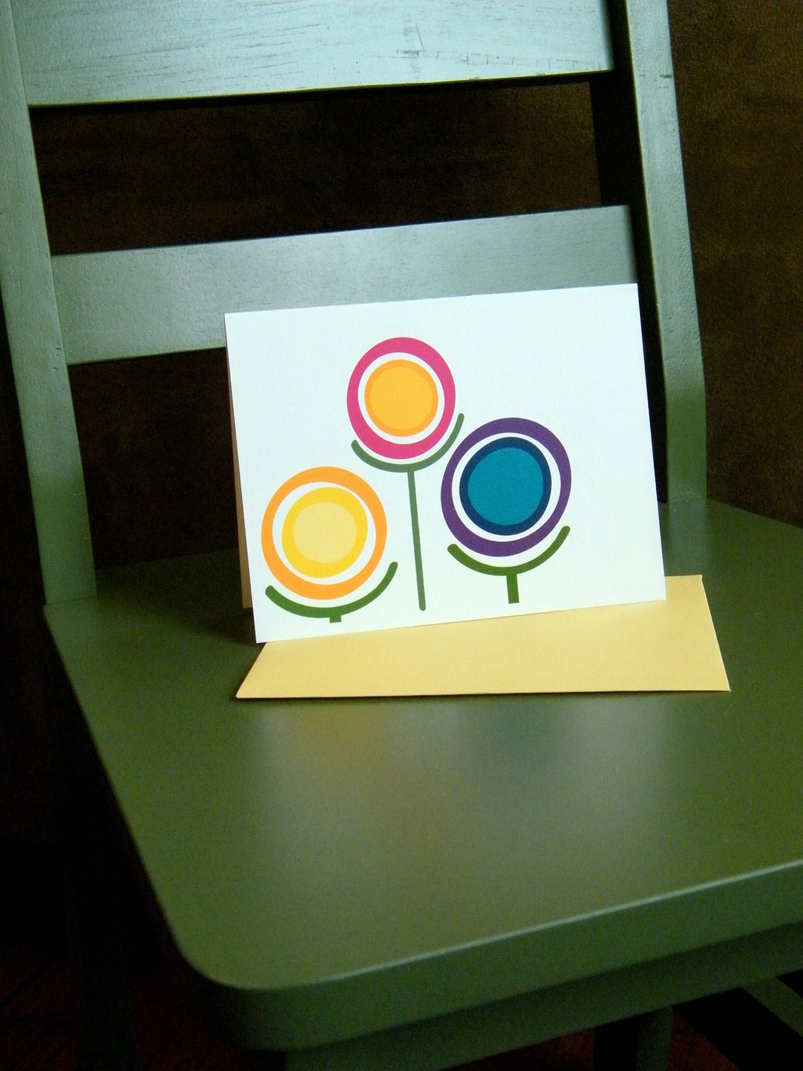 Circle Flowers Note Cards (Set of 10)