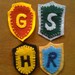 Harry Potter House Colors Badges - Set of Four - Felt Patches