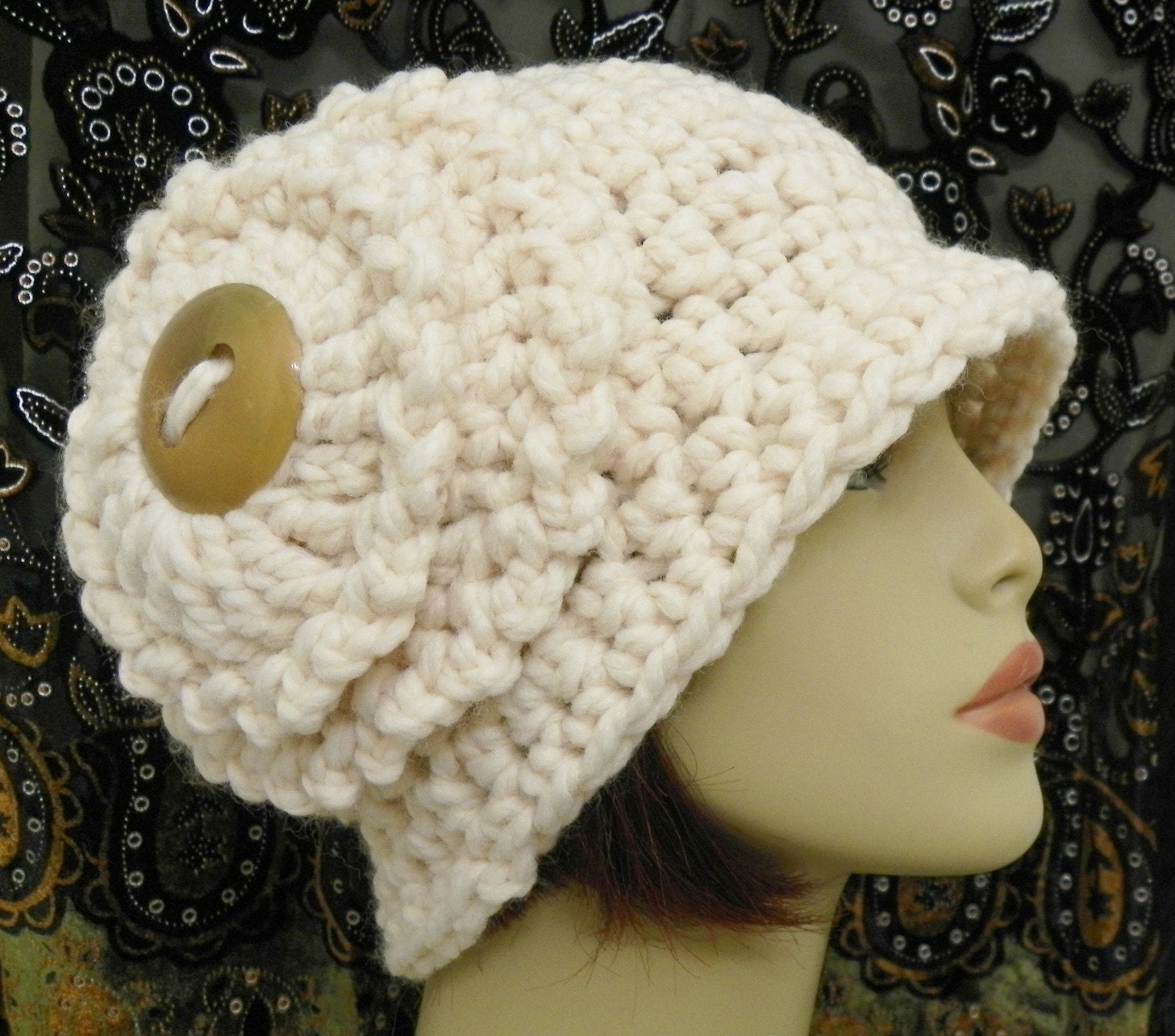 CROCHET PATTERN PDF for Antoinette Chunky Flapper Cloche