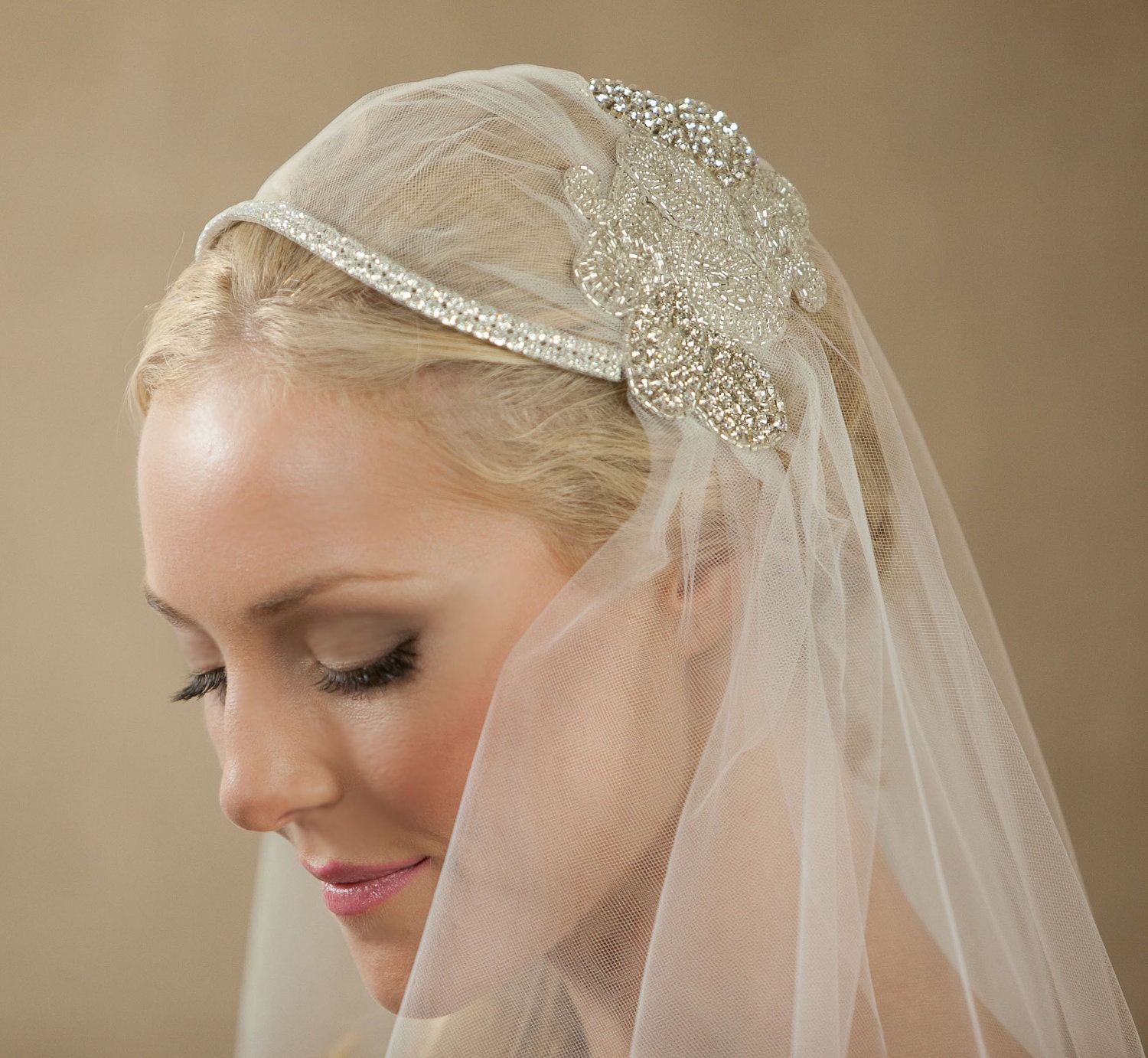 42 Inch Anastasha Bridal Cap Wedding Veil