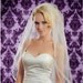 42 Inch Kielle Wedding Veil with a 34 Inch Blusher