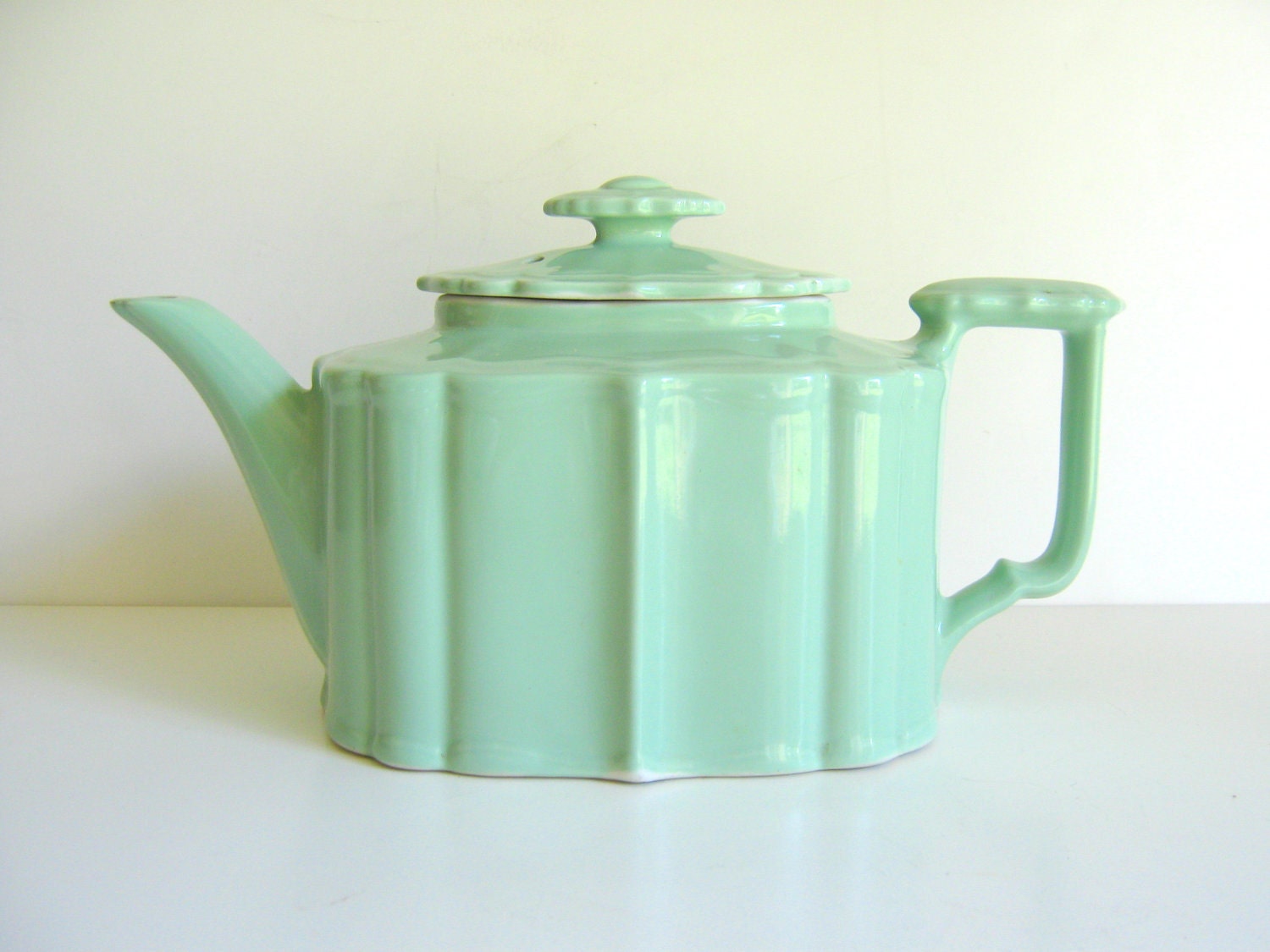 Mint Green Vintage Hall China Teapot by RollingHillsVintage