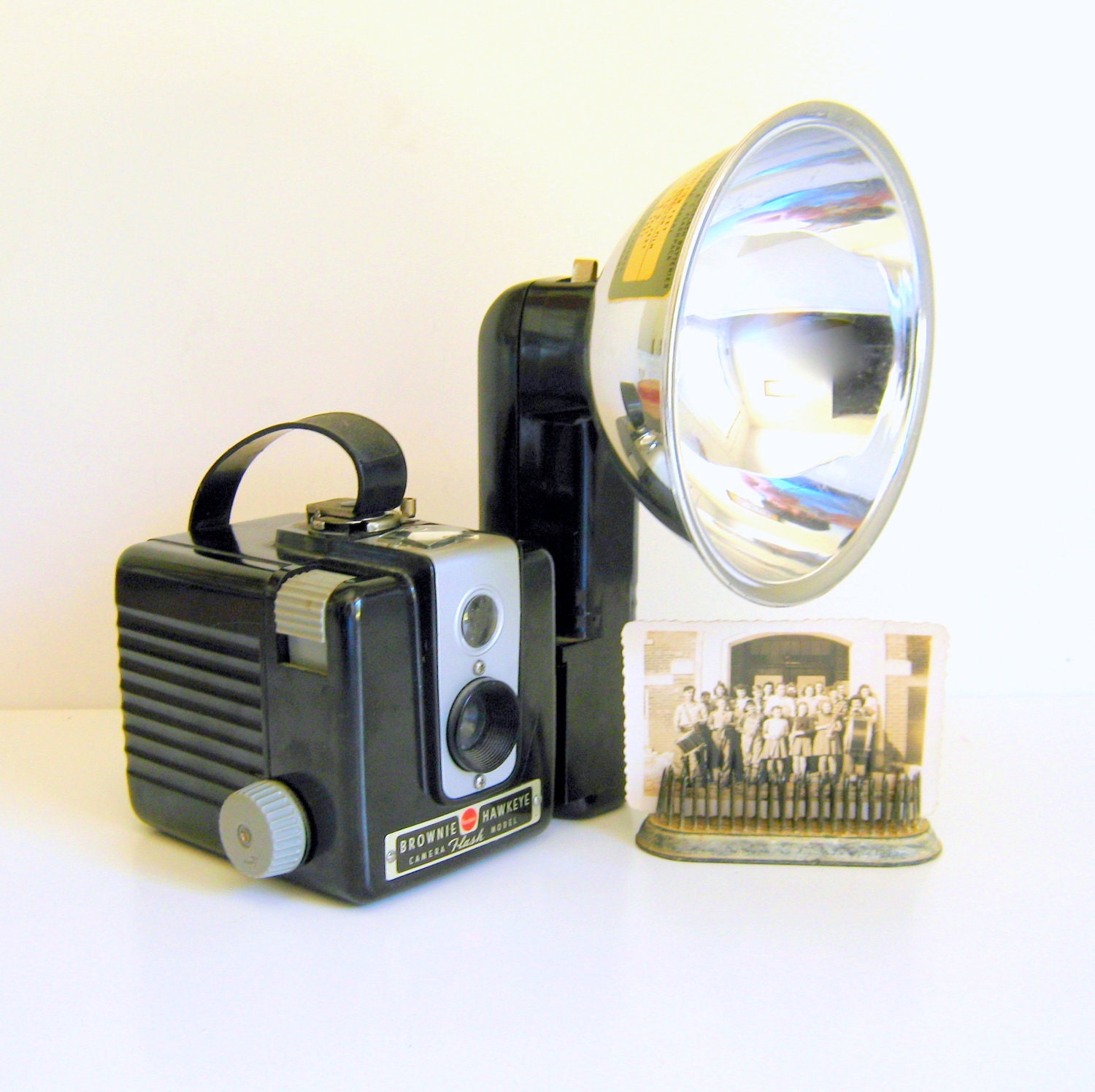 Kodak Brownie Hawkeye Camera with Flash Attachment