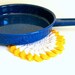 Vintage Blue Enamelware Pan Speckled Enamelware