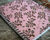 Cherry Blossom In Valentine Notebook Sketchbook - 50 bound pages recycled paper, for school, office