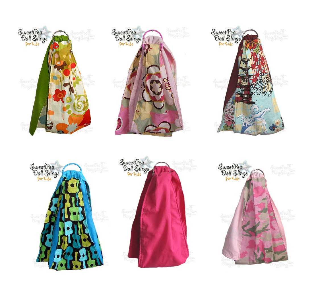 SweetPea Ring Sling Kid Toddler Baby Doll Sling Carrier You Choose the Color or Print