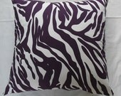 puple animal -zebra- print cushion cover decorative throw pillow IN STOCK