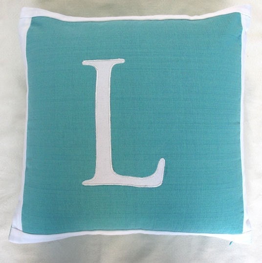 letter alphabet monogram pillows Custom Made - 18 inch decorative toss cushion