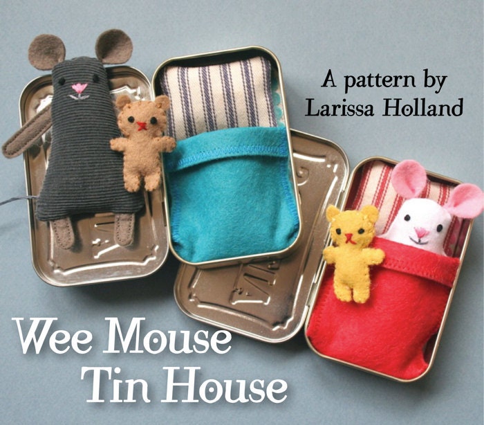 Wee Mouse Tin House PDF pattern