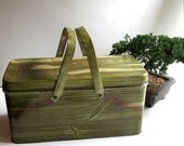faux bois metal PICNIC BASKET