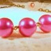 Honeysuckle Pink Vintage Style Glass Pearl Necklace