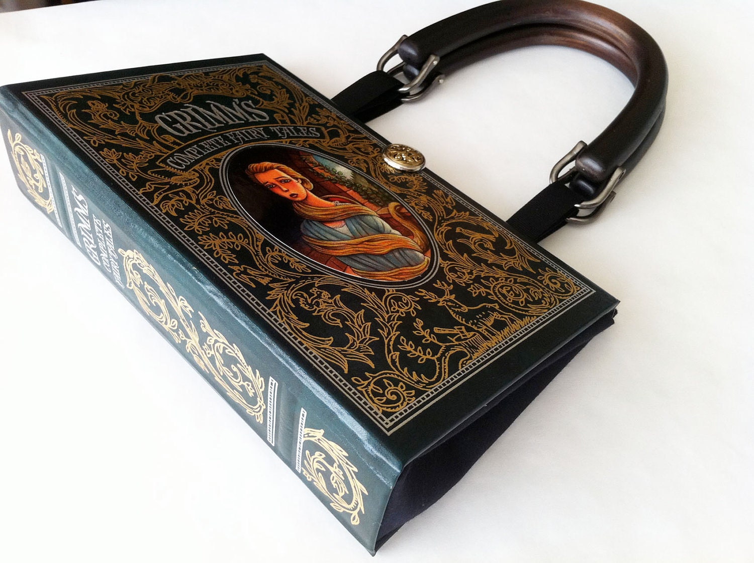 Grimms Complete Fairy Tales Book Purse - Leatherbound Book