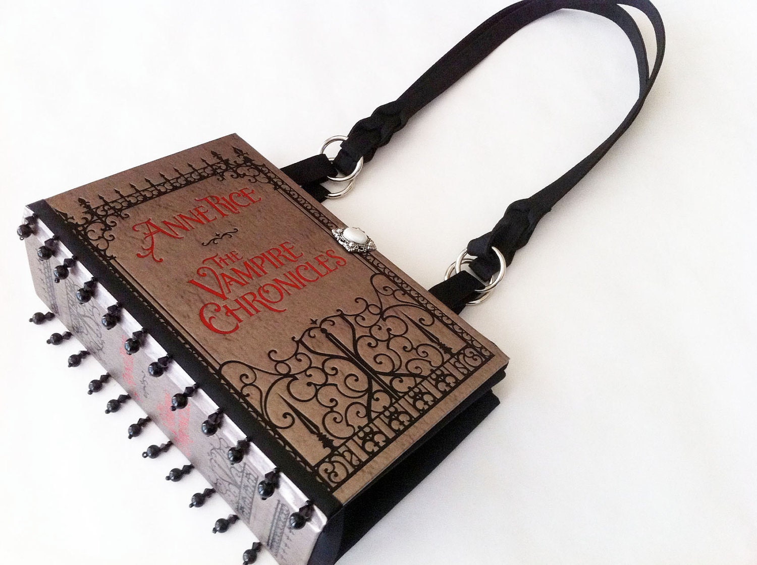 Anne Rice Vampire Chronicles Book Purse with Embellished Ribbon Beads