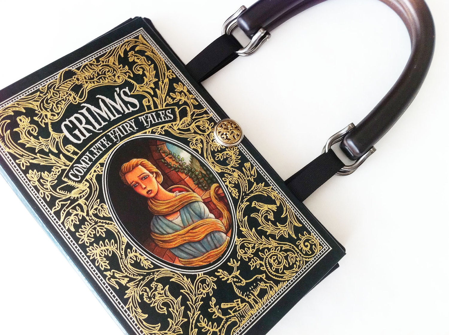 Grimms Complete Fairy Tales Book Purse - Leatherbound Book