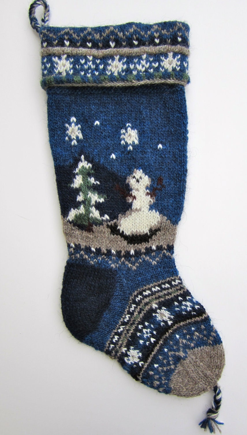 Hand Knit Christmas Stocking