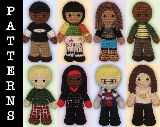 8 Crochet Patterns - Amigurumi RENT Characters