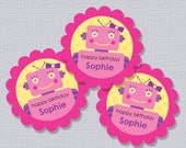 Little Robot Girl Cupcake Toppers or Party Circles Personalized Printable (Digital File) Il_170x135