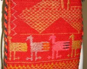 Vintage Ethnic Woven Wool Purse Bag Camels Turkish
