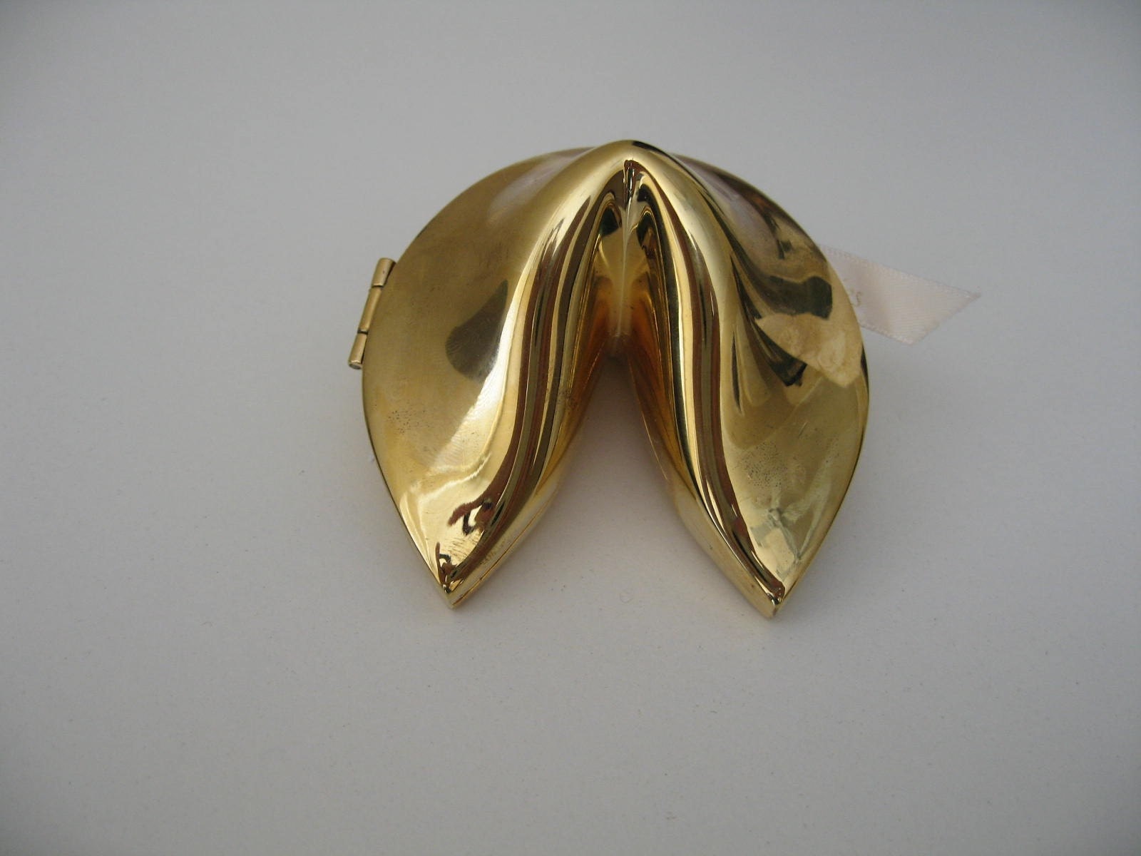 Fortune Cookie Trinket Box Gold Novelty Fun by OwlVintage on Etsy
