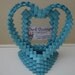 Vintage Prison Folk Art Woven Paper Picture Frame Heart Shaped 1940-1970
