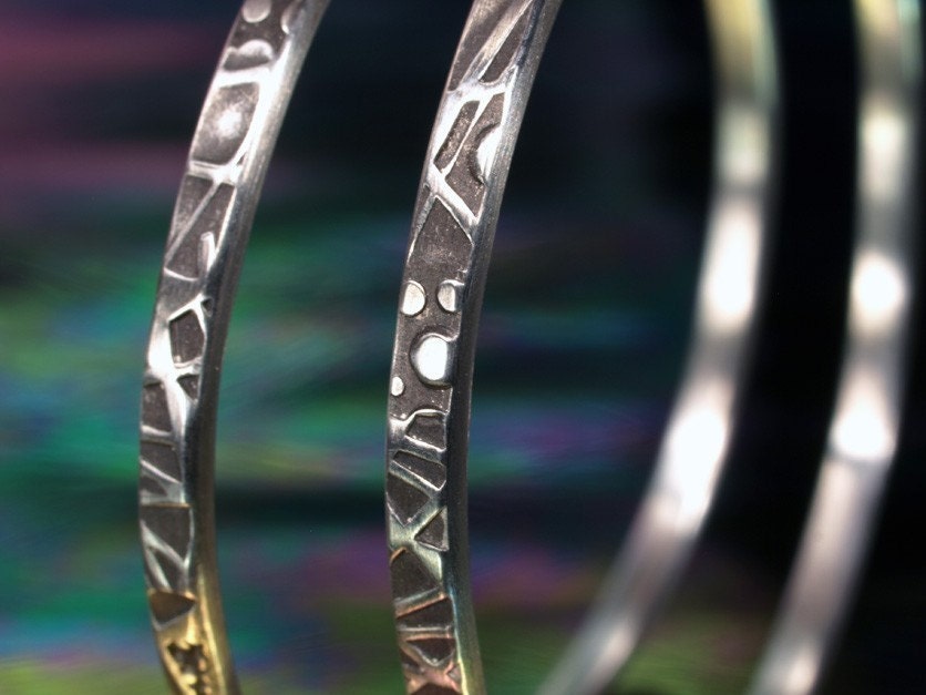 Hoop Earrings- Cosmic Web-small