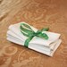 Set of 5 Vintage Pure White Irish Linen Napkins