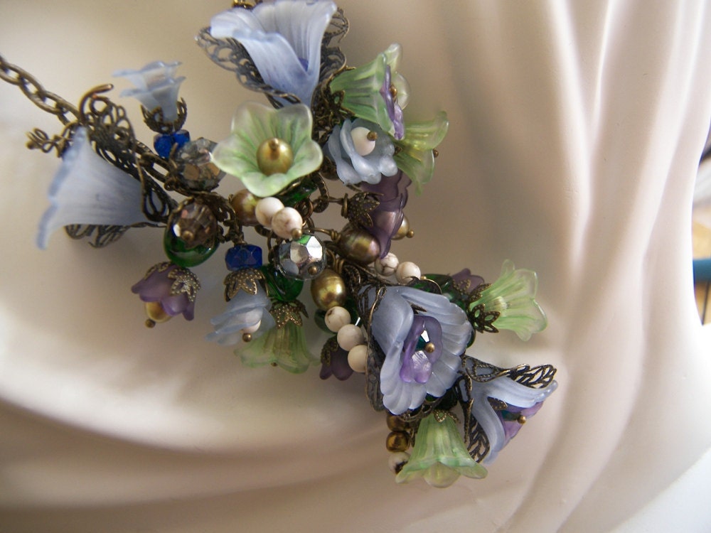 Diane Rose Victorian Floral Necklace Made to Order