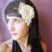 Lacey Bloom with a Detachable Birdcage Veil - White, Ivory, Or Black
