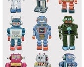 Retro Robots -  Limited edition archival print
