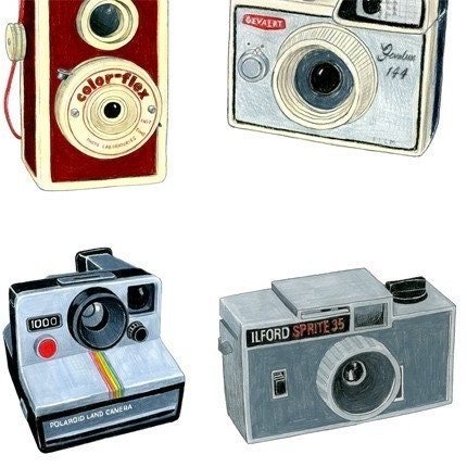 56 Camera Drawings - limited edition archival print
