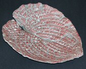 Medium Hosta Leaf Casting Birdbath or Dish in Metallic Colors