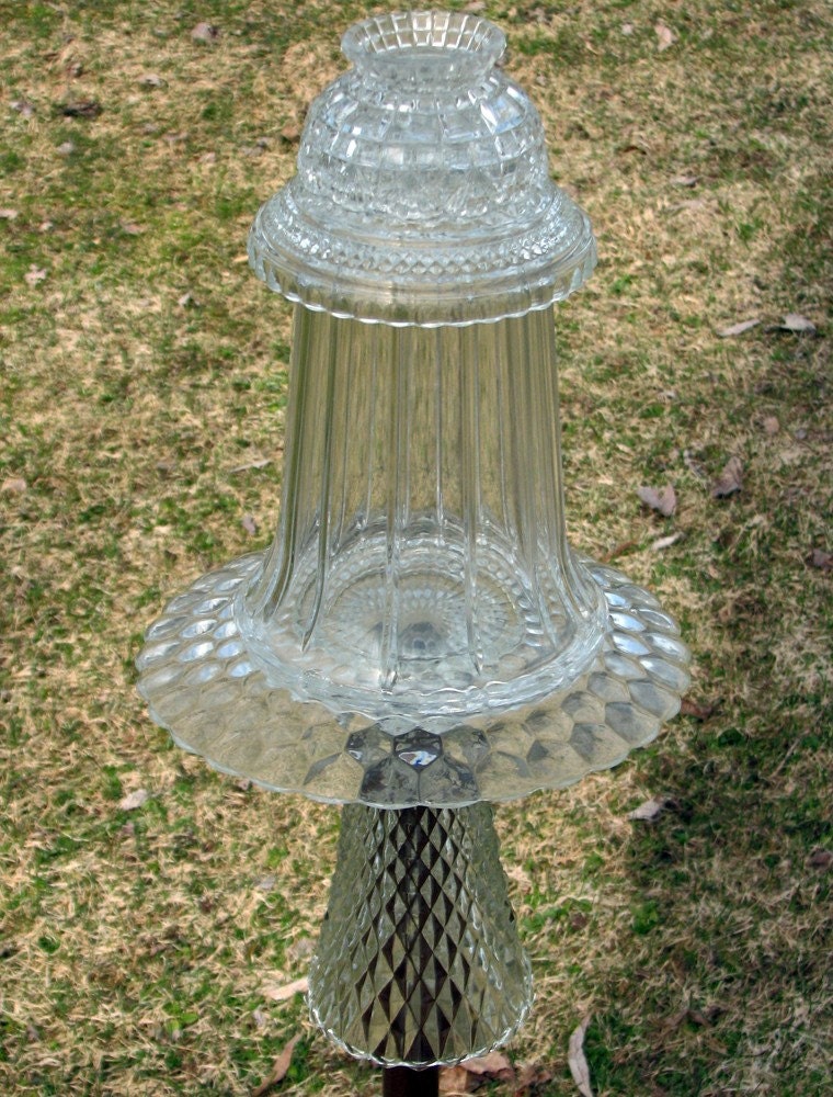 Clear Glass Garden Totem - TM50