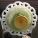 Upcycled Glass Flower Garden Sculpture - Green Yellow White