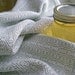 Sage green zigzag twill handwoven kitchen towel
