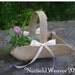 Khaki burlap flower girl basket for rustic weddings