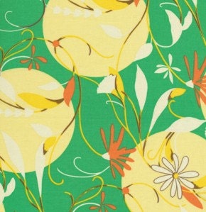 Green Full Moon Gypsy Fabric by Felicity Miller 1 yard
