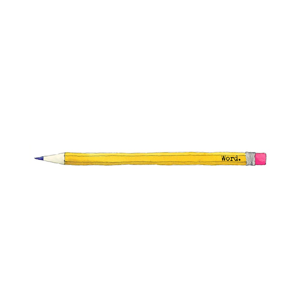 Pencil Cards - set of 12 custom cards