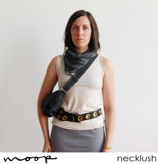 Eternity Scarf - Womens Circle Scarf - Charcoal Grey - Chunky Cowl - Womens Mens Necklace Fabric Jewelry - Tribal Infinity Scarf Unique CIJ