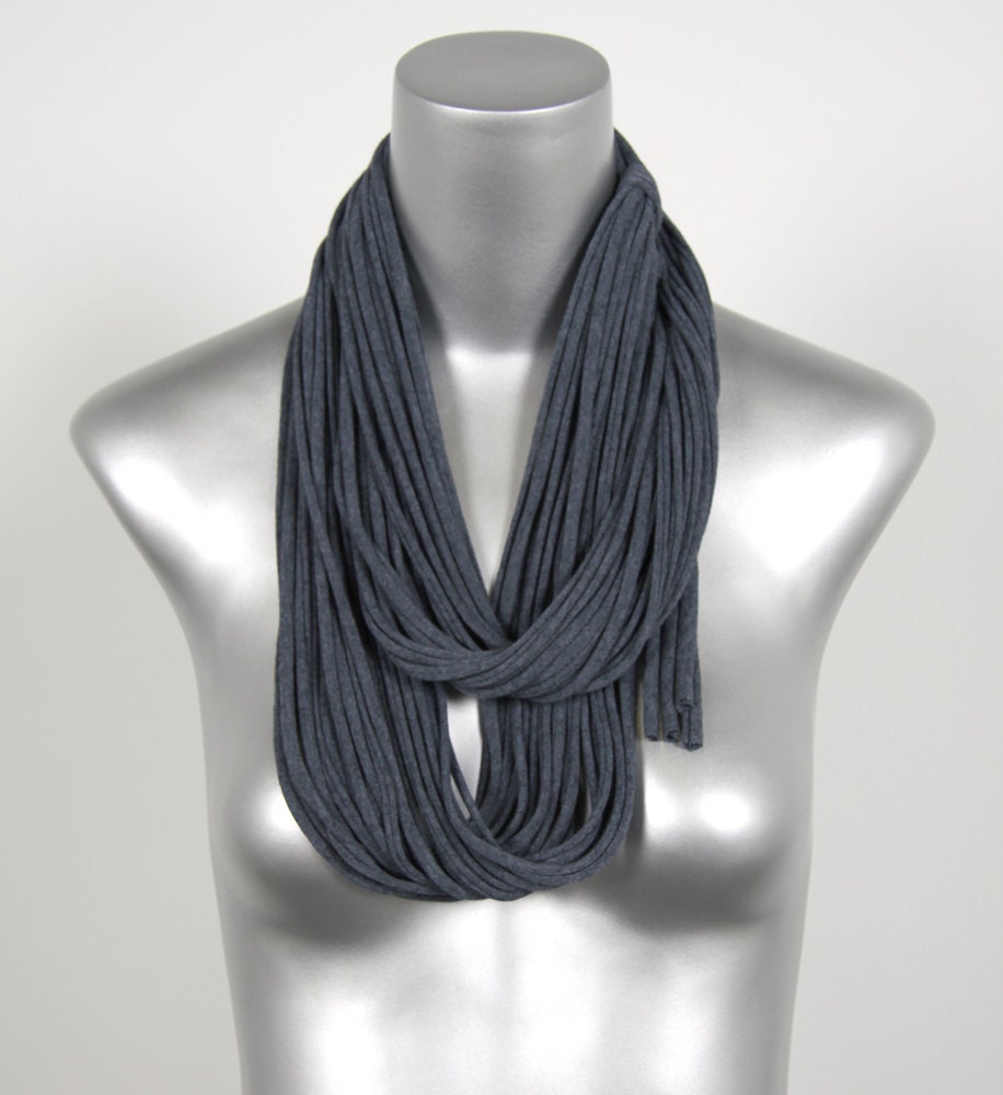 Circle Scarf Blue Heather Womens Mens Loop Infinity Eternity Boho Chic Fashion Fall Winter  Christmasinjuly CIJ