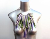 Bib Necklace Fashion Jewelry Necklaces Womens Fabric Jewellery Tribal African Neckpiece Bibs Fiber Unique Necklush Eggplant Green Purple CIJ