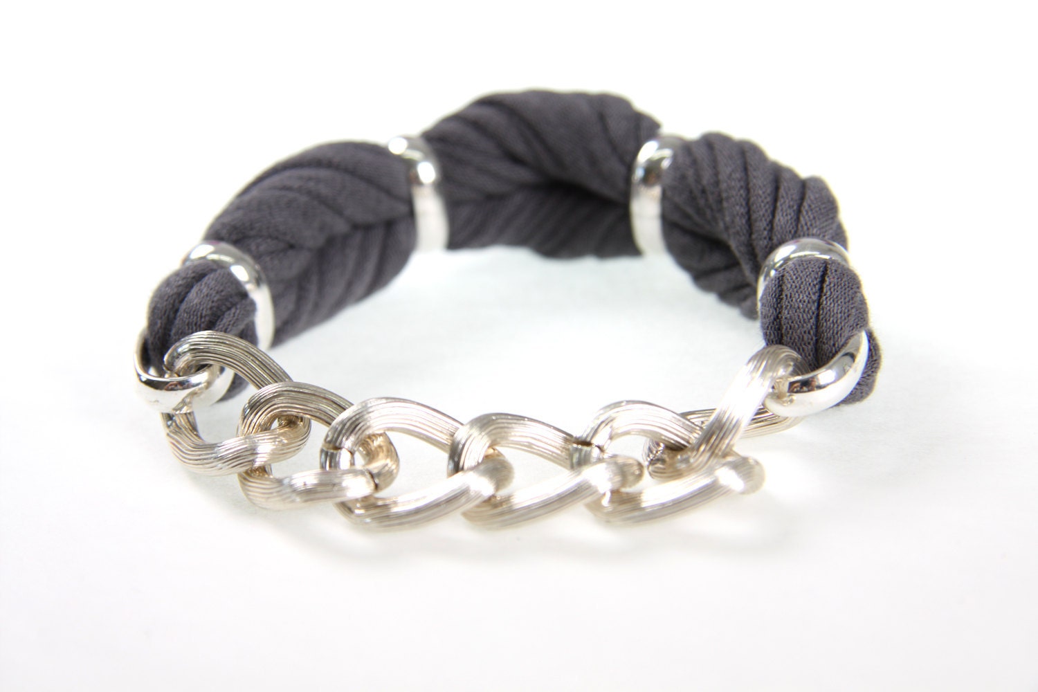 Bangle Bracelets Friendship Bracelet Fabric Bangles Braided Cuff Jewelry Women Knot Tribal Titanium Boho Stack Stacking Dark Grey CIJ