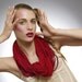 Red Infinity Scarf - Circle Scarf - Large Circle Loop - Red Eternity Summer Scarf - Womens Mens Necklace Fabric Jewelry - Tribal Scarves CIJ