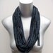 Black Infinity Scarf - Black Scarf - Black Circle Scarf - Womens Scarf Accessories Scarves Summer - Mens Necklace Jewelry Burning Man 