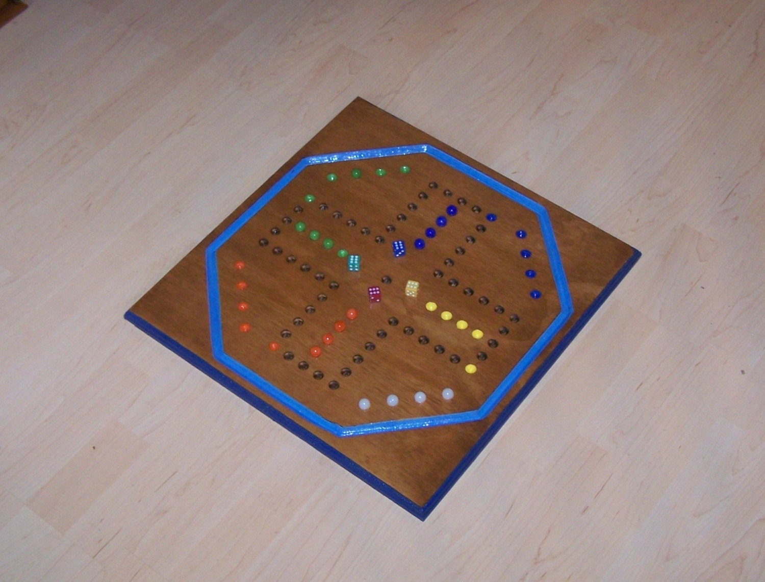 Classic Large aggravation wahoo marble game board by WoodDesigner
