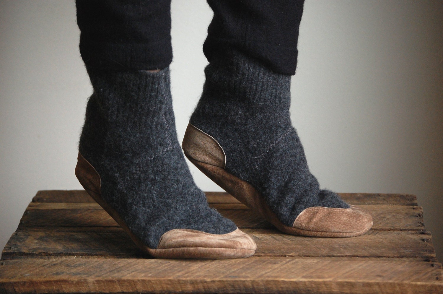 Wool Slipper Socks for Men & Women, Eco Friendly, women size 8, Lamb to School - WoolyBaby