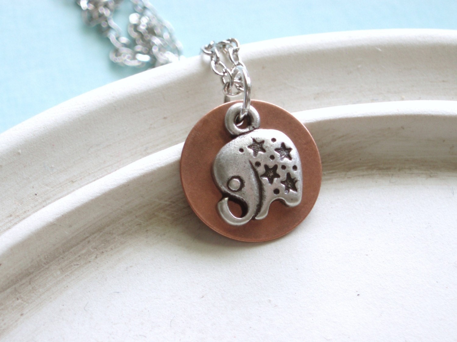 Silver Elephant Necklace - Babar