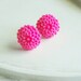 Petite Bloom Earrings - Raspberry