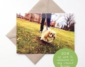 Dog Walk in a Park - Postcard with Envelope by Chris